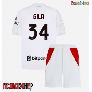 AC Milan Mario Gila #34 Seconda Maglia Bambino 2026-27 Manica Corta (+ Pantaloni corti)